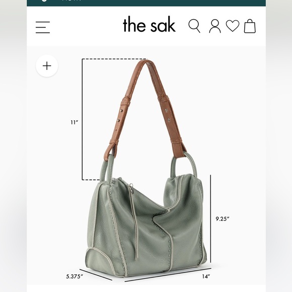 The Sak Los Feliz Slouchy Hobo in Dusty Meadow NWT Please note color change - Picture 4 of 15